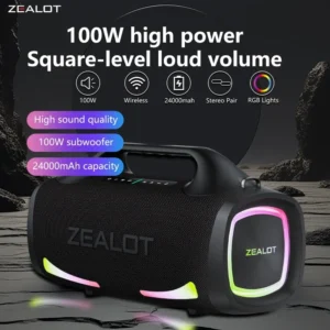 Zealot S79 100W Wireless speaker, Outdoor Portable Subwoofer Speaker.