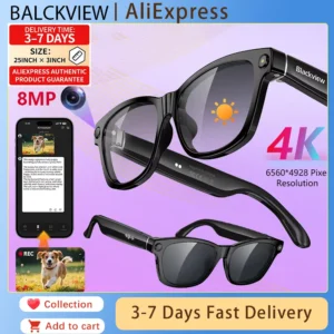 BV100 AI Smart glasses 800W Pixels 2K HD Camera Bluetooth Call Voice Assistant.