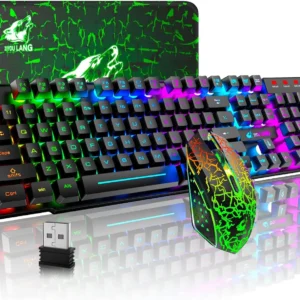 MAMBASNAKE x ZIYOU LANG T3 Wireless Gaming Keyboard and Mouse Combo Rainbow Backlight